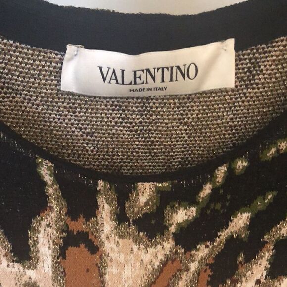 Valentino patterned fit and flare skater dress sz S - Picture 2 of 4